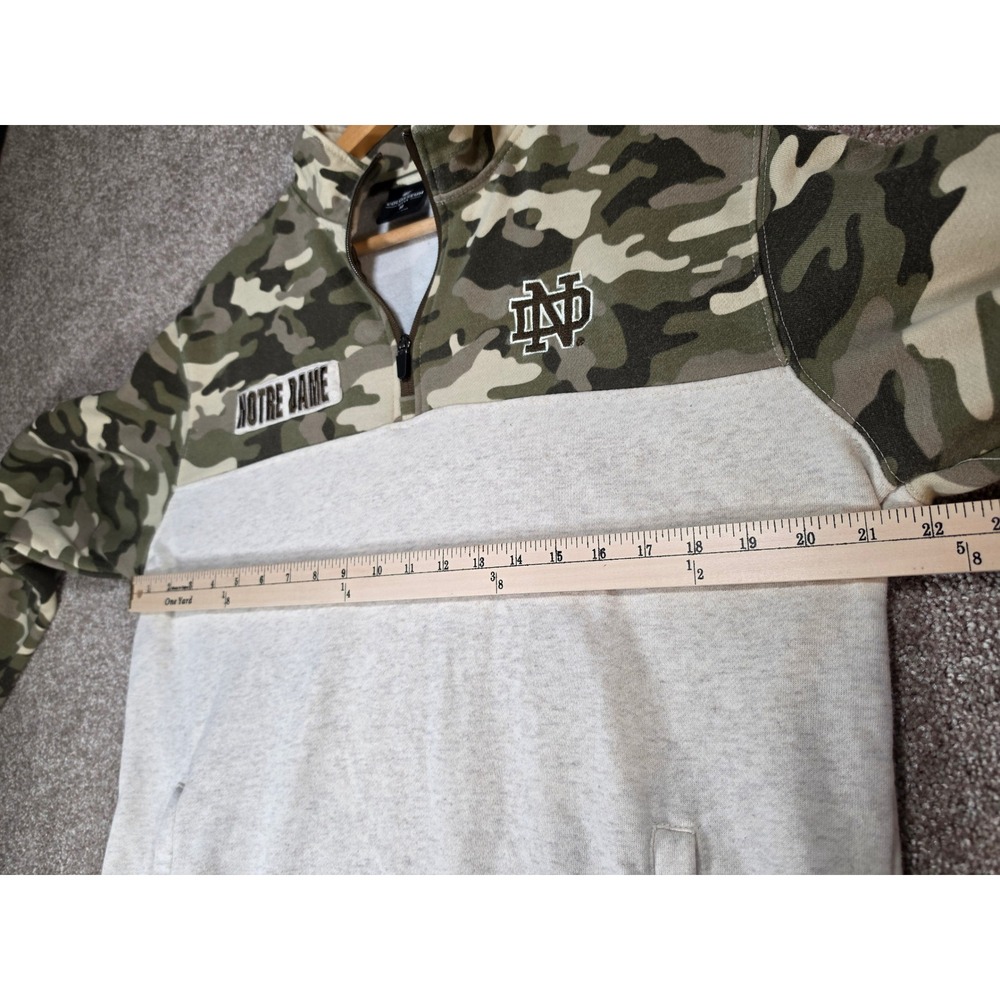 Colosseum Notre Dame Fighting Irish Camo Quarter Zip Pullover Mens Medium OHT - Picture 7 of 10